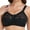 Black, variant on Women's Plus Size Bra Minimiser Lace Full Coverage Firm Hold Non Padded Non Wired Cozy Elastic Breathable Women's Bra