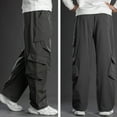 thumbnail image 2 of LEKWK Baggy Pants for Men Loose Fit Cargo Pants Techwear Style Wide Leg Trousers with Multi-Pockets Durable Fabric Streetwear Fashion Casual Outfits, 2 of 8