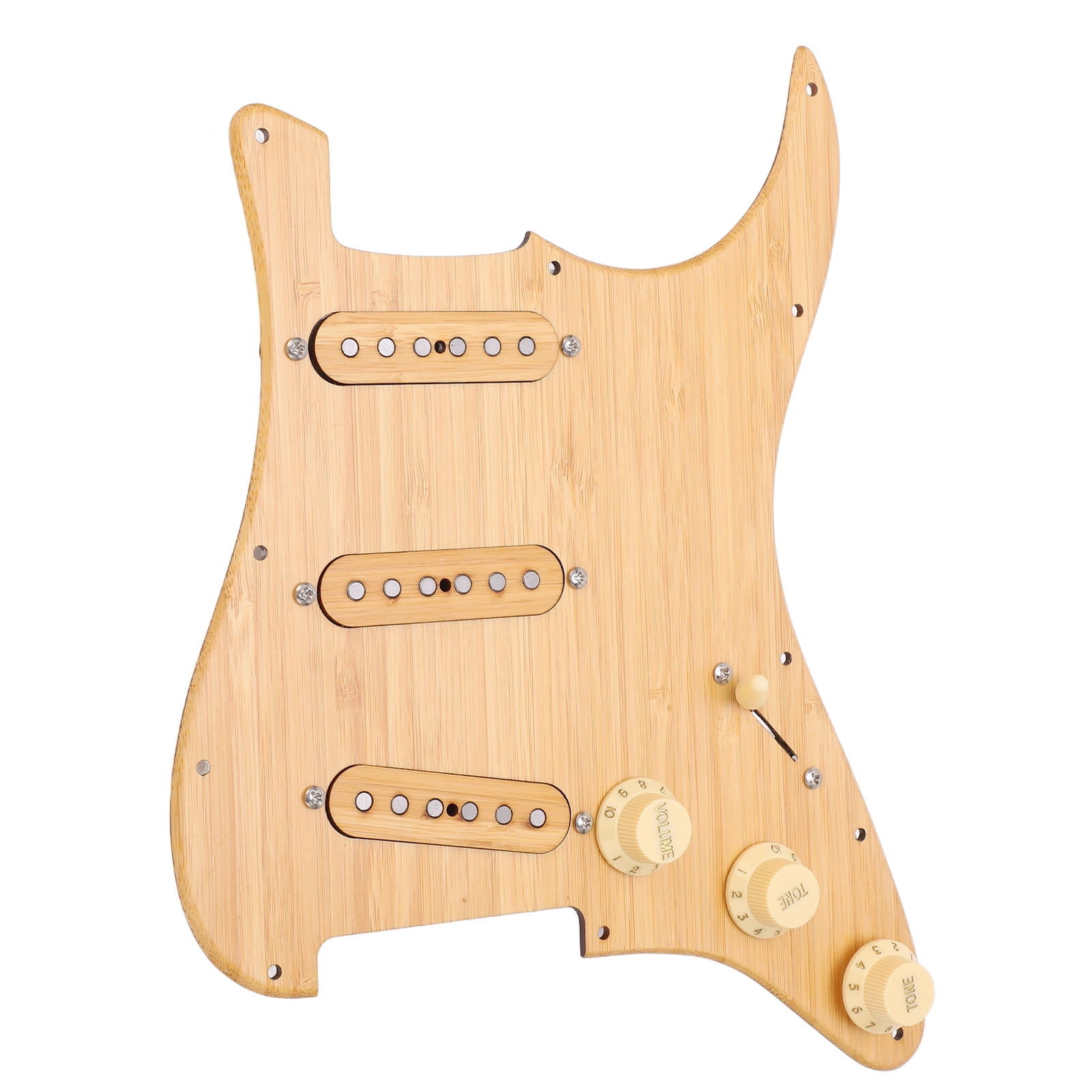 Pickup Pickguard SSS Bamboo Pickup Guard Electric Guitar Replacement Part for Concert Performance