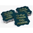 thumbnail image 4 of Inkdotpot Pack Of 100 Good Bye Tension Hello Pension Retirement Paper Tags DIY Craft Bracket Shape Real Gold Foil Hang Tags, 4 of 7