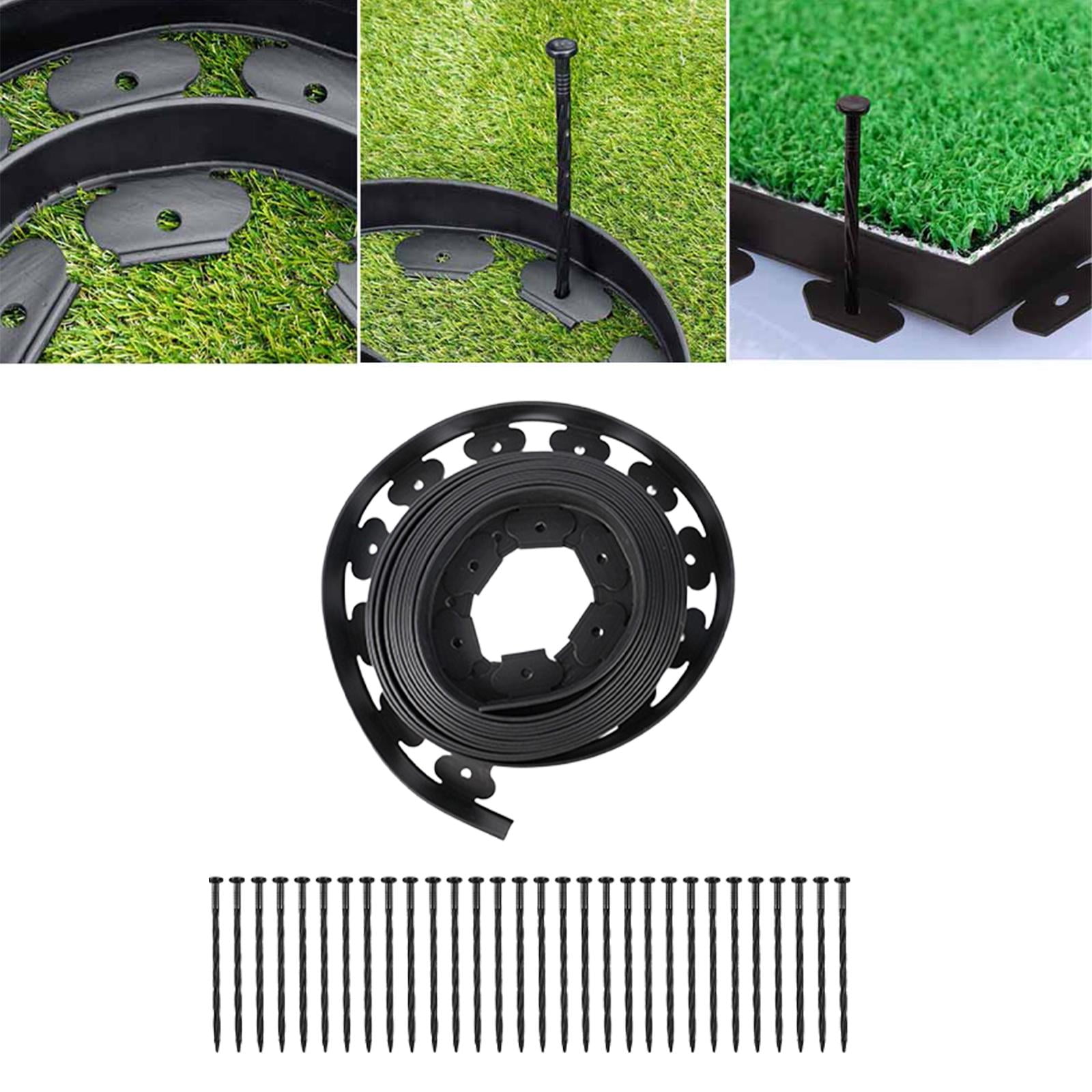 Landscaping Edging Garden Edging Coil Garden Landscape Edging Borders for Lawn Landscaping 10cm Black