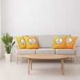 thumbnail image 4 of Ambesonne Live Laugh Love Throw Pillow Cover 4 Pack, Speech Bubble, 16", Orange Yellow Black, 4 of 5
