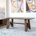 thumbnail image 6 of Winry Mid Century Modern Style Solid Wood Walnut 78" Rectangular Dining Table, 6 of 7