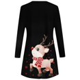 thumbnail image 5 of WILLBEST Robes Noires pour Femmes Noël Robe Longue à Manches Longues Col Rond Imprimé Cerf Robe Douce Mode Soirée, 5 of 5
