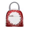 thumbnail image 1 of Fotbe Winter Christmas Snowflake Bolsa de Almuerzo con Estampado, Lonchera Aislada, Contenedor de Comida Reutilizable Tipo Cooler a Prueba de Fugas, 1 of 6