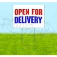 thumbnail image 1 of OPEN FOR DELIVERY (18" x 24") Yard Sign, Includes Metal Step Stake, 1 of 6