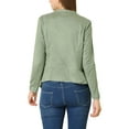 thumbnail image 4 of INSPIRE CHIC Women's Faux Suede Long Sleeve Draped Front Moto Jacket XS Pea Green, 4 of 7