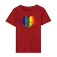thumbnail image 4 of Dovford T Shirts Women Rainbows Heart Graphic Tees Shirts LGBT Shirts Casual Short Sleeve Tops, 4 of 7