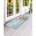 thumbnail image 2 of Vintage Sunflower Front Door Mat You Are My Sun Shine Butterfly Blue Wood Board Welcome Doormat Indoor Outdoor Entrance Floor Mat Non-Slip Washable Runner Rug for Front Porch Decor 18x60 Inch, 2 of 6