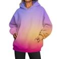thumbnail image 1 of MesaSe Femmes de la Mode Quotidienne Polyvalent Casual Sweat-Shirts à Col Rond à Manches Longues Gradient Top Sweat-Shirts Rose M, 1 of 5