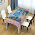 thumbnail image 4 of Yayeee Tablecloths 60" x 120" Rectangle Wrinkle Resistant Party Table Cover, Blue Seaside, 4 of 8