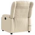 thumbnail image 2 of vidaXL Massage Recliner Chair Cream Fabric, 2 of 5