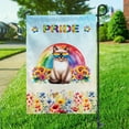 thumbnail image 3 of Siamese Celebrates Rainbow Pride Month LGBT LGBTQ+ Garden Flag 12x18in Double Sided Cat Lover Kitten Owner Gifts Outdoor Decor - 01003, 3 of 5