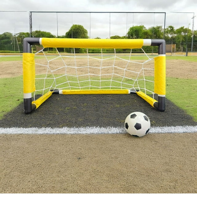 Outdoor Soccer Fun: Kids Soccer Goal Set with Easy Assembly and Adjustable Net for Indoor, Backyard, Beach Vacations, Family Fun