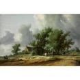 thumbnail image 3 of Jacob Salomonsz. van Ruysdael 14x11 Black Modern Framed Museum Art Print Titled - Road in the Dunes with a Passanger Coach, 3 of 5