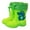 Green, variant on Gelikeya Rain Boots Toddler Soft and Breathable Light Up Rainboots Girls' Fashion (Blue, Size 9-10 Years)