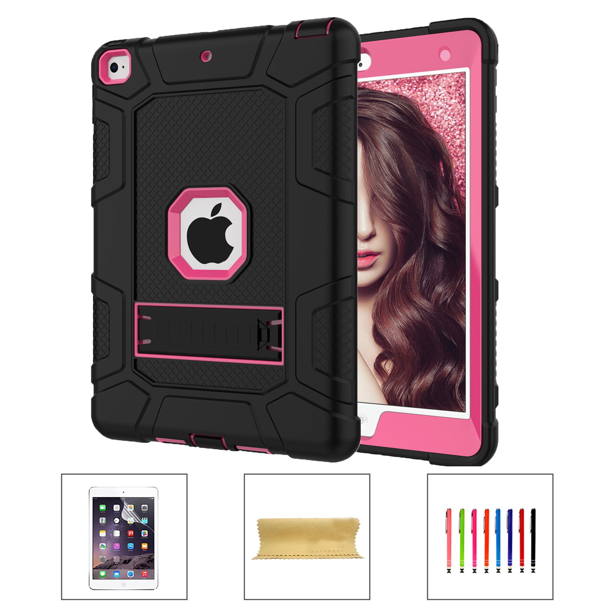 iPad 6th Generation Cases, iPad 2018 Case, iPad 9.7 Inch Case,Hybrid Shockproof Rugged Drop Protection Cover Built Kickstand with PET Screen Protector For iPad 9.7 inch A1893/A1954/A1822/A1823 - Walmart.com