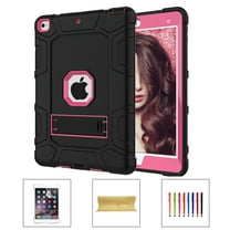 iPad 6th Generation Cases, iPad 2018 Case, iPad 9.7 Inch Case,Hybrid Shockproof Rugged Drop Protection Cover Built with Kickstand with PET Screen Protector For iPad 9.7 inch A1893/A1954/A1822/A1823