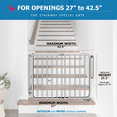 thumbnail image 2 of Cardinal Gates Stairway Special Child and Pet Safety Gate - White, 2 of 4