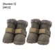 thumbnail image 4 of Greeniant TureClos, 4 Uds., zapatos para perros, botas de nieve impermeables de lana difusa cálida, calzado de invierno para mascotas de cuero PU Ropa para mascotas gris tipo 5 Greeniant PT000057-30B, 4 of 6