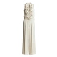 thumbnail image 6 of 2 Piece Linen Outfits for Women Sleeveless Ruffle V Neck Top & Wide Leg Pants Dressy Casual Vacation Sets (S, White), 6 of 6