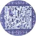 thumbnail image 1 of Ahgly Company Indoor Round Animal Blue Traditional Area Rugs, 7' Round, 1 of 4