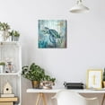 thumbnail image 3 of Sea Turtle Bathroom Wall Decor Modern Canvas Ocean Theme Painting Pictures Art Framed Artwork for Bedroom Home Office Kitchen Rustic Green Decoration Size 14x14, Blue and Green, 3 of 6