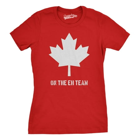 Womens Eh Team Canada T shirt Funny Canadian Shirts Novelty T shirt