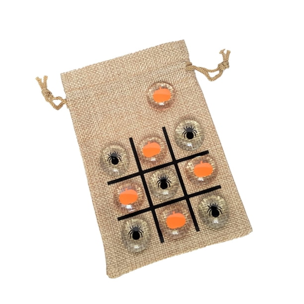 Juego Tic Tac Toe, regalo de Halloween para niños, calabaza y araña