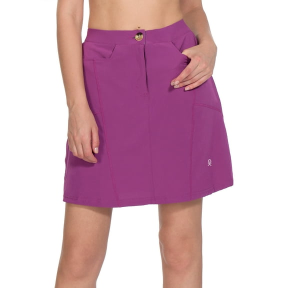 Little Donkey Andy Women's Athletic Skort Skirts UPF 50  Quick Dry Golf Tennis Causal Skirt with Pockets Purple 3XL
