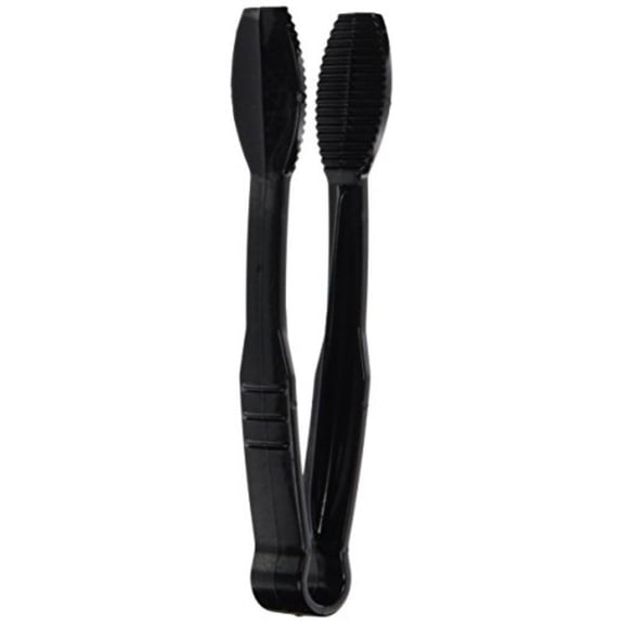 Winco PUTF-6K Polycarbonate Flat Tongs, 6-Inch, Black