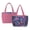 Butterfly Daisy Galaxy, variant on Hummingbird Butterfly Print Tote Bag Versatile Reversible Quilted Top Handle Handbag Trendy Women's Satchel for Business Travel Daily Commute Weekend, Pink