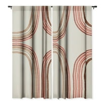 Society6 Iveta Abolina Mid Century Line Art Single Panel Room Darkening Window Curtain 50" x 96"