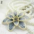 thumbnail image 3 of AYYUFE Women's Flower Pendant Pearl Tassels Necklace Sweater Chain, 3 of 7