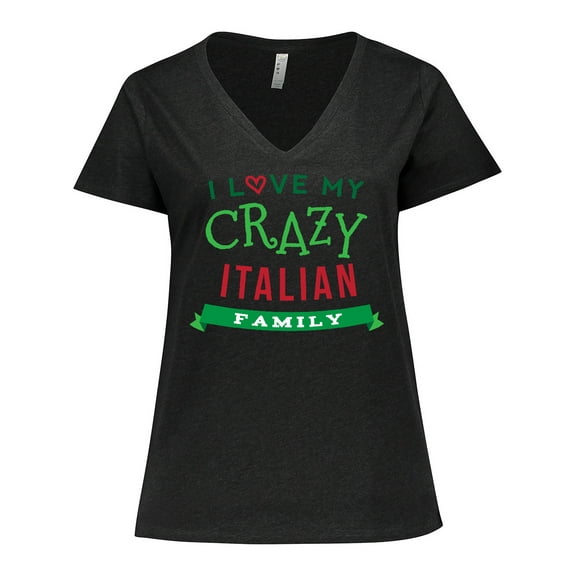 Inktastic Italian Family Heritage Women's Plus Size V-Neck T-Shirt