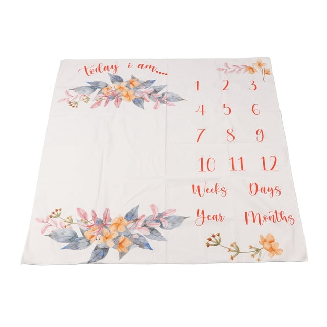 Manta Del Mes Del Bebé, Lavable, 100x100 Cm, Portátil, Elegante, Cómoda, Manta De Hito Para Bebé Para Decoración