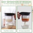 thumbnail image 4 of Separador de Grasa con Liberación Inferior, Colador de Aceite y Separador de Salsas (4 Tazas/1000 Ml) para Salsas Líquidos, Color Negro., 4 of 5