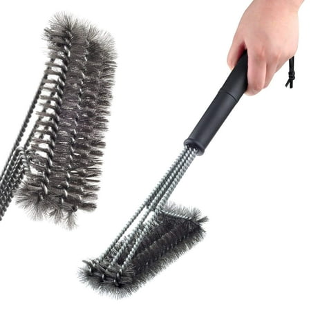 Grill Brush Bristle Free - Safe BBQ Cleaning Grill Brush and Scraper - 18