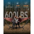 thumbnail image 5 of KEESTP Comfortable 2 Person Hammock with Stand,Ease of Assembly Portable Brazilian Hammock,450lb Capacity - Rainbow, 5 of 7