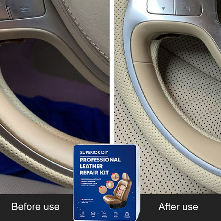 LHMSGG 1 Set Leather Repair Kit Long Lasting Safe Plastic Seat Fix Adhesive  Restorer for Car Seat 