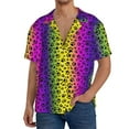 thumbnail image 3 of Sigee Animal Paw Rainbow Print Men's Shirts Casual Button Down Short Sleeve Summer Beach Shirt Hawaiian Vacation Shirts Tee Shirt-Large, 3 of 7