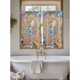 thumbnail image 4 of Octopus Coastal 2 Panel Kitchen Curtains for Windows, Summer Nautical Starfish Coral Brown Anchor Bathroom Privacy Curtain, Home Décor Window Treatment for Bedroom/Living Room 55"x45", 4 of 6