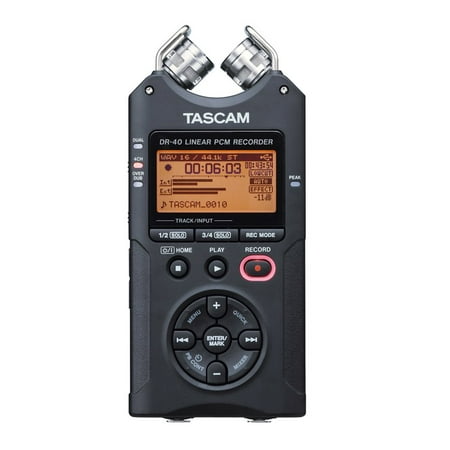 Best 8 Track Recorder - Tascam DR-40 4 Track Linear PCM Handheld Portable Audio Recorder w/ 2GB SD Card