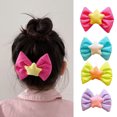 thumbnail image 2 of Fluorescent Color Spring Design Kid Hairpin Star Bowknot Decor Hair Clip Hair Accessories, 2 of 7