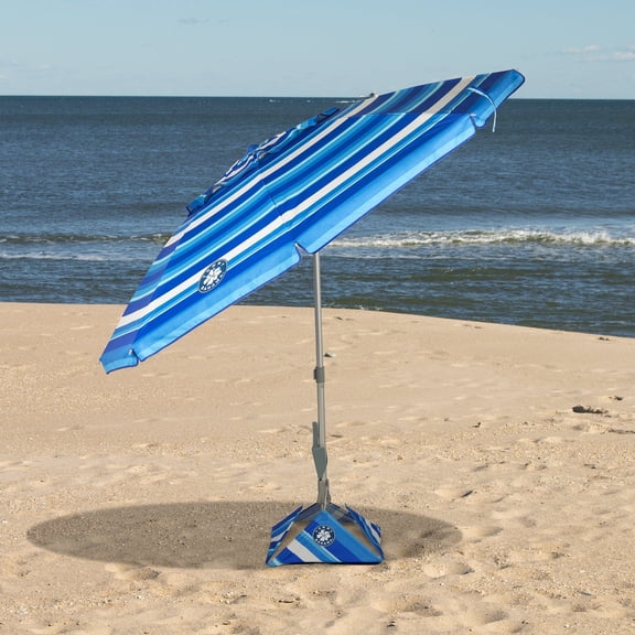 Tommy Bahama 7.5ft Beach Umbrella With Anchorx Stripes