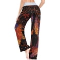 thumbnail image 5 of Women's Tribal Feather Dreamcatcher Heart Pajama Pants, Casual Pajama Bottoms Lounge Pants Wide Leg, 5 of 7