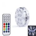 thumbnail image 1 of Submersible LED Lights With Remote Control, 10LED Battery Powered Magnetic Snap On Type Pool Lights, IP68 Waterproof Rechargeable Hot Tub Light For Pool Aquarium Pond, 1 of 6