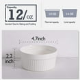 thumbnail image 2 of 12 Oz Porcelain Ramekins Baking Set, 6 Pack for Souffle, Creme Brulee, Soup Bowls, 2 of 7