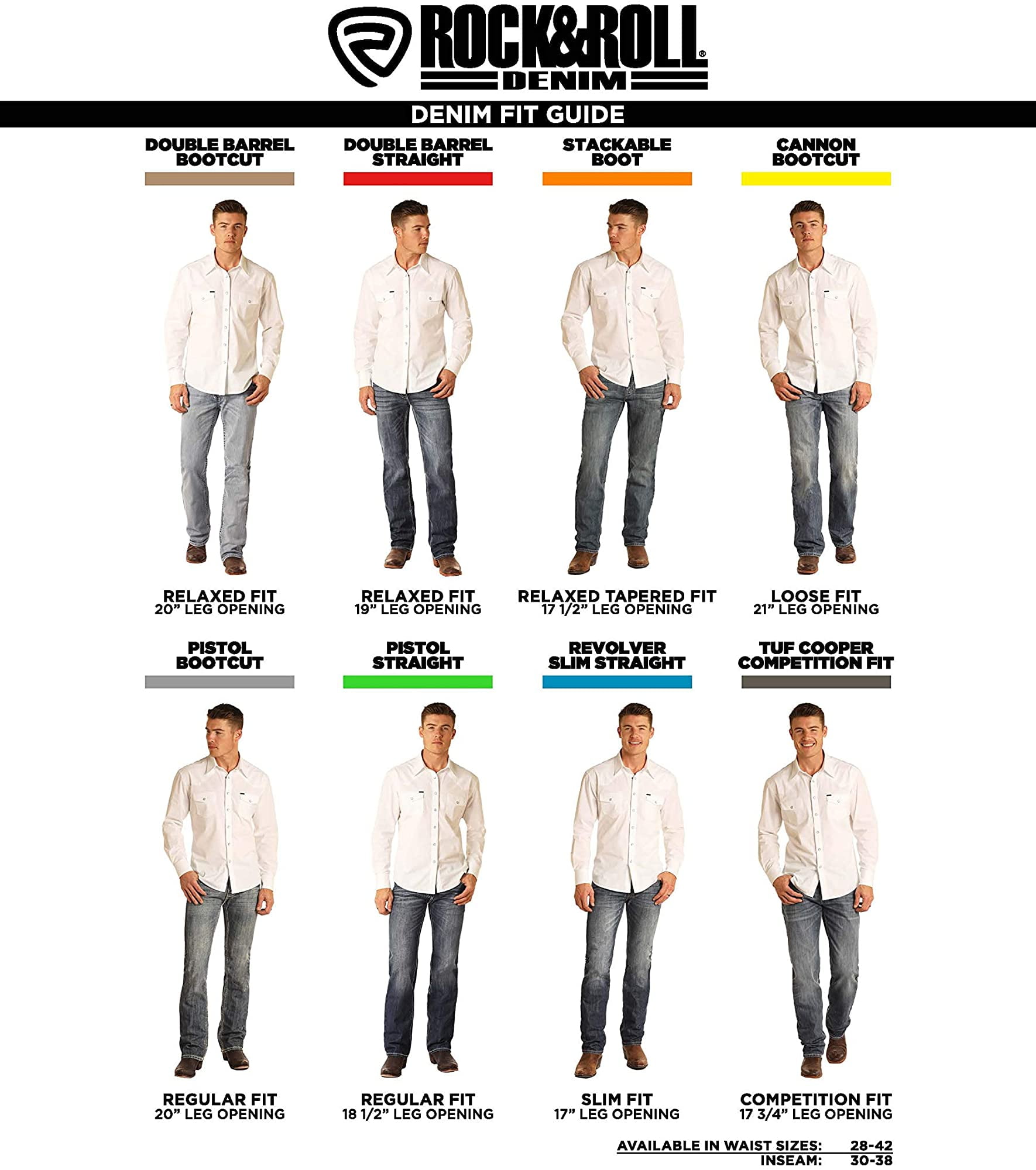 Rock Roll Denim Mens Revolver Slim Fit 