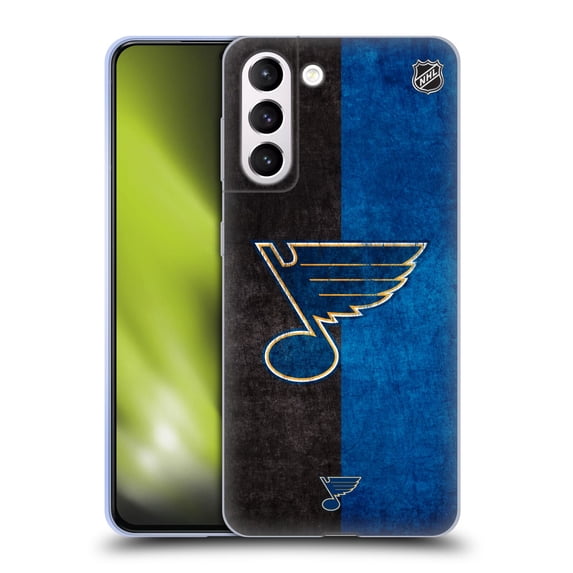 Head Case Designs Officially Licensed NHL St Louis Blues Half Distressed Soft Gel Case Compatible with Samsung Galaxy S21+ 5G